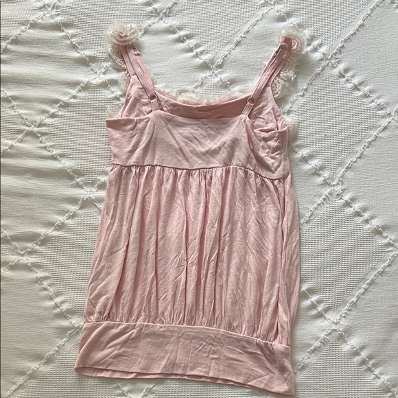 Pink Lace Trim Top - Picture 2 of 2
